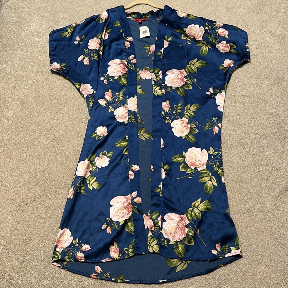 Lot of 2 NWT Floral Beach Coverups GUESS Ansa Kimono + International INC Company